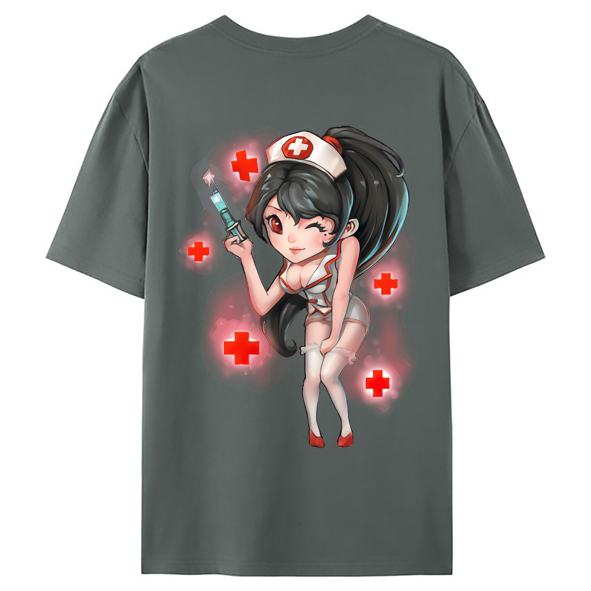 （画像用） リーグ・オブ・レジェンド League of Legends LOL 綿100％ メンズ半袖Tシャツ（バックプリント） 通気性